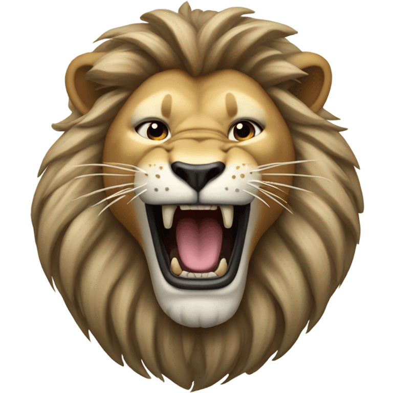 Draw a roaring lion emoji