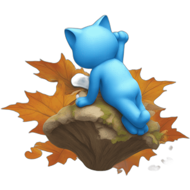 Smurfcat-fall-down emoji