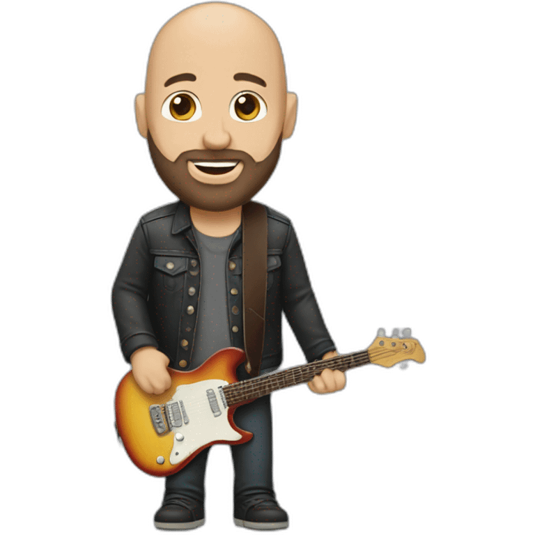 bald and beard guitarrist emoji