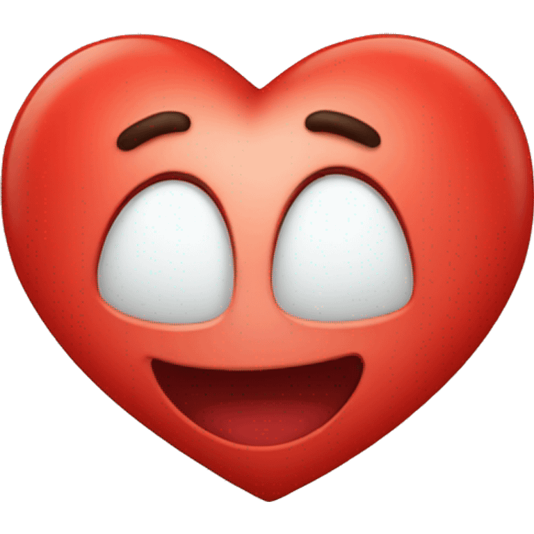 Red cute heart with a smile emoji