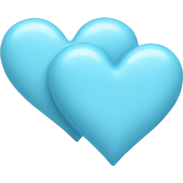 two pastel blue hearts emoji