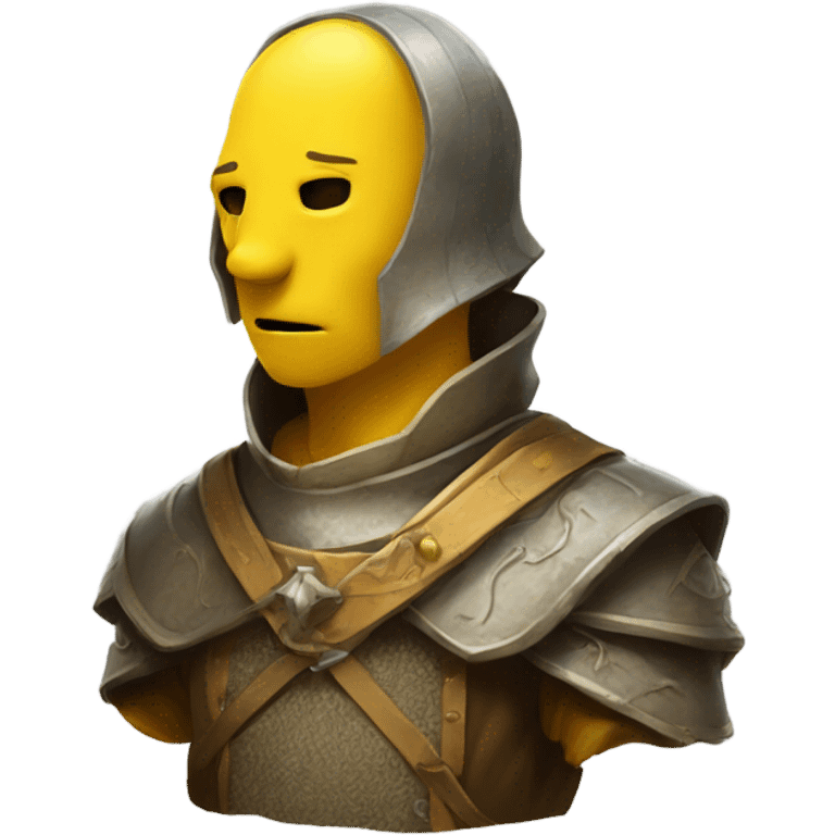 medieval fantasy rpg head relaxing yellow person emoji