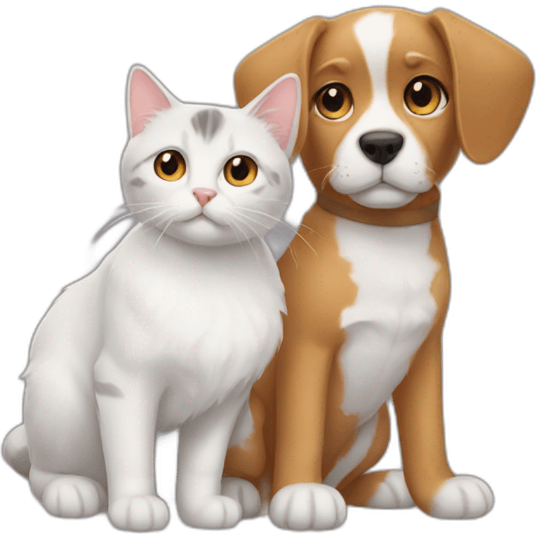 cat and dog emoji