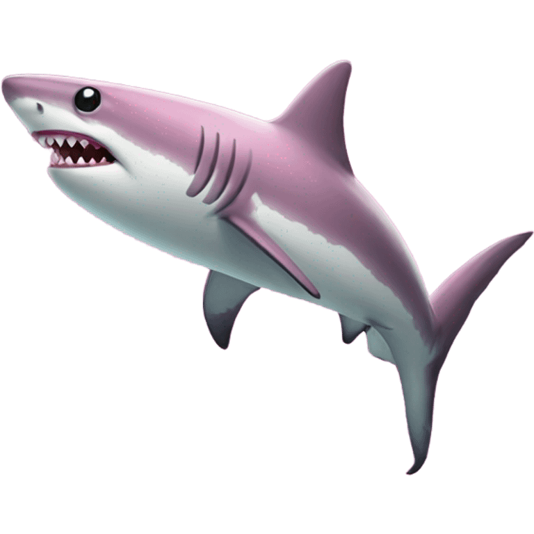 Pink shark emoji