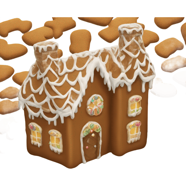 Gingerbread house castle emoji