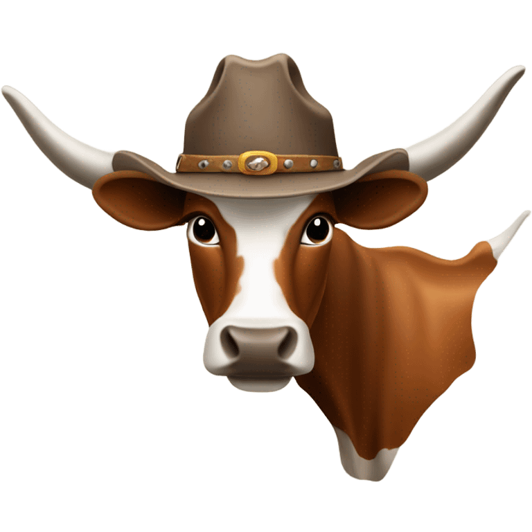 Longhorn with cowboy hat emoji