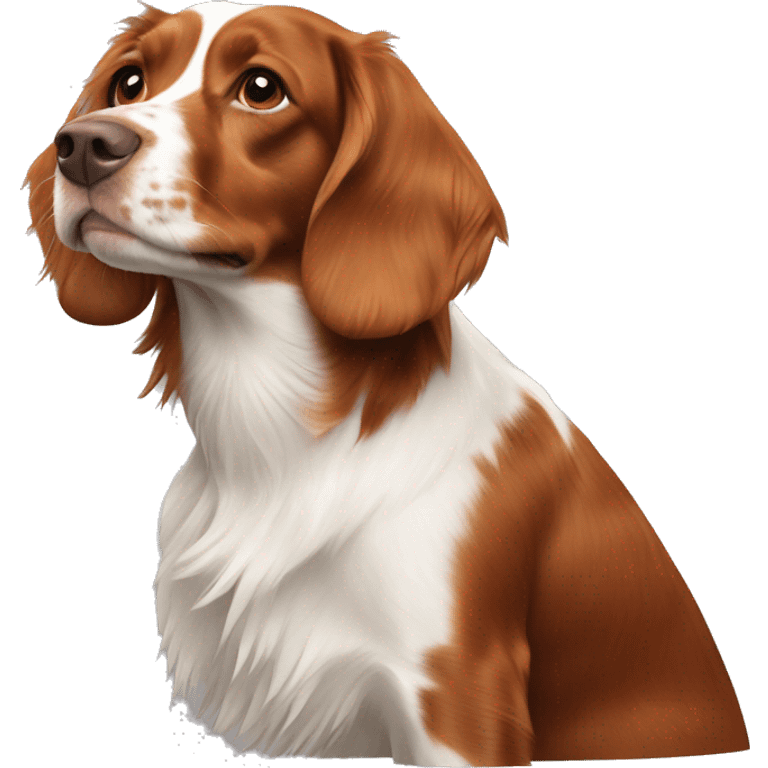 Ginger Brittany spaniel emoji