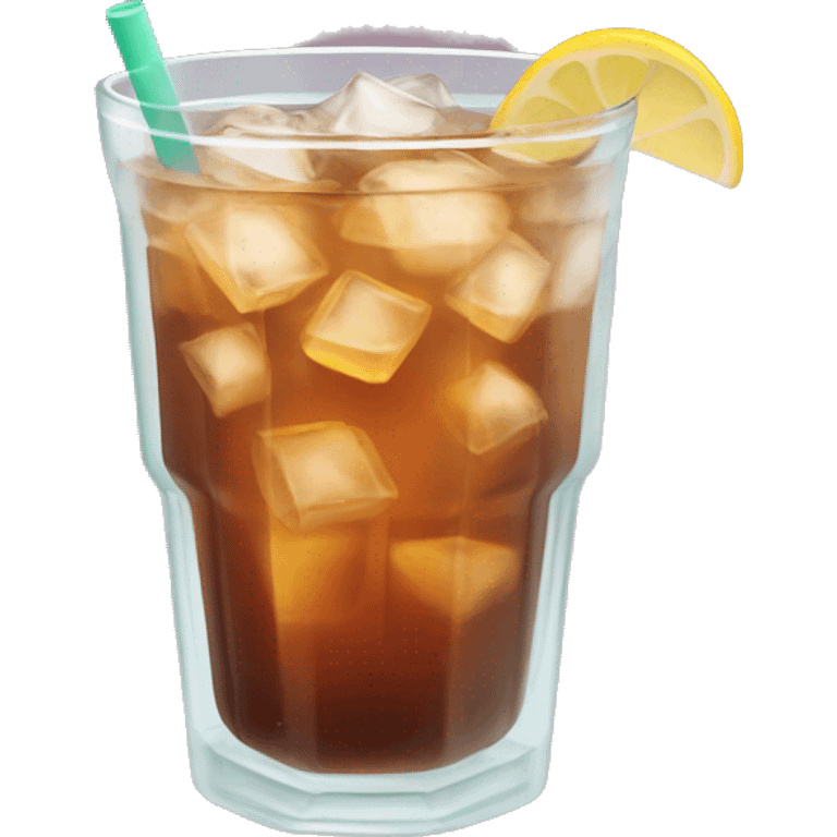 sweet iced tea in a clear cup emoji