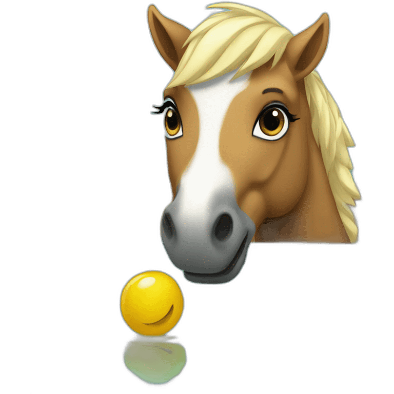 Poney dans une piscine emoji