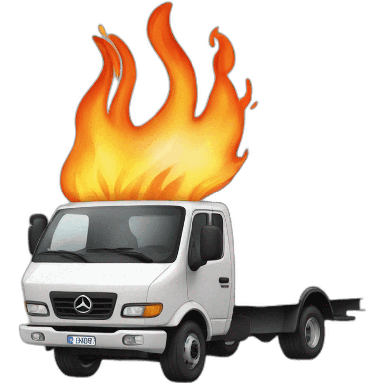 camion portant la flamme olympique emoji