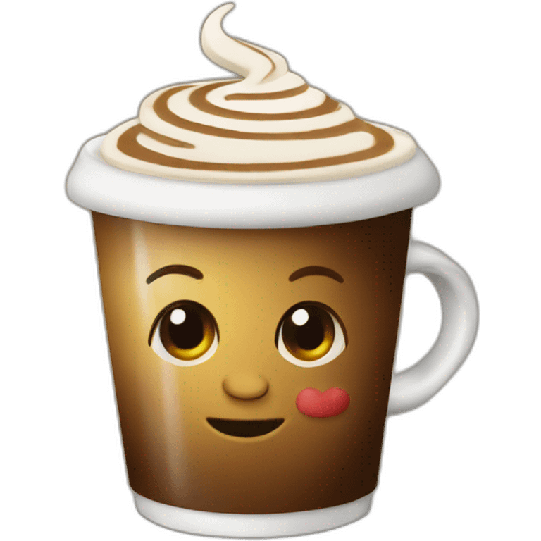 a coffee with swirls emoji