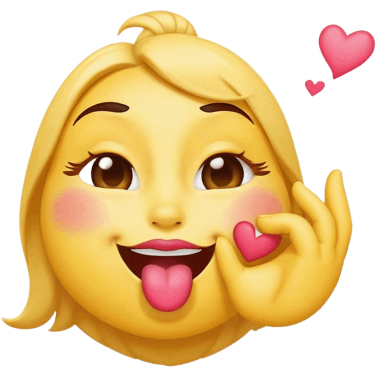 Kiss emoji winking blowing a kiss emoji