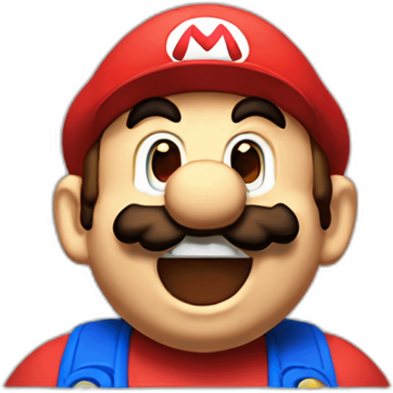 Mario laughing with tears emoji