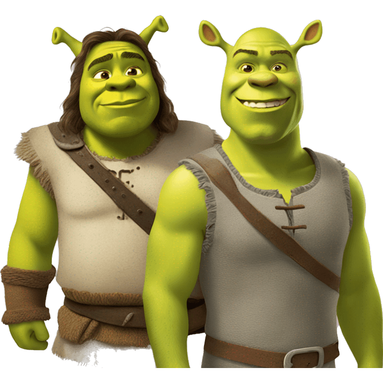 Shrek with donkey emoji