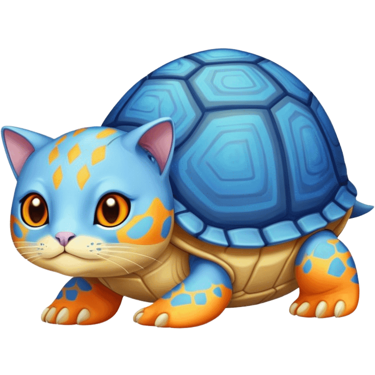 Blue turtle cat emoji