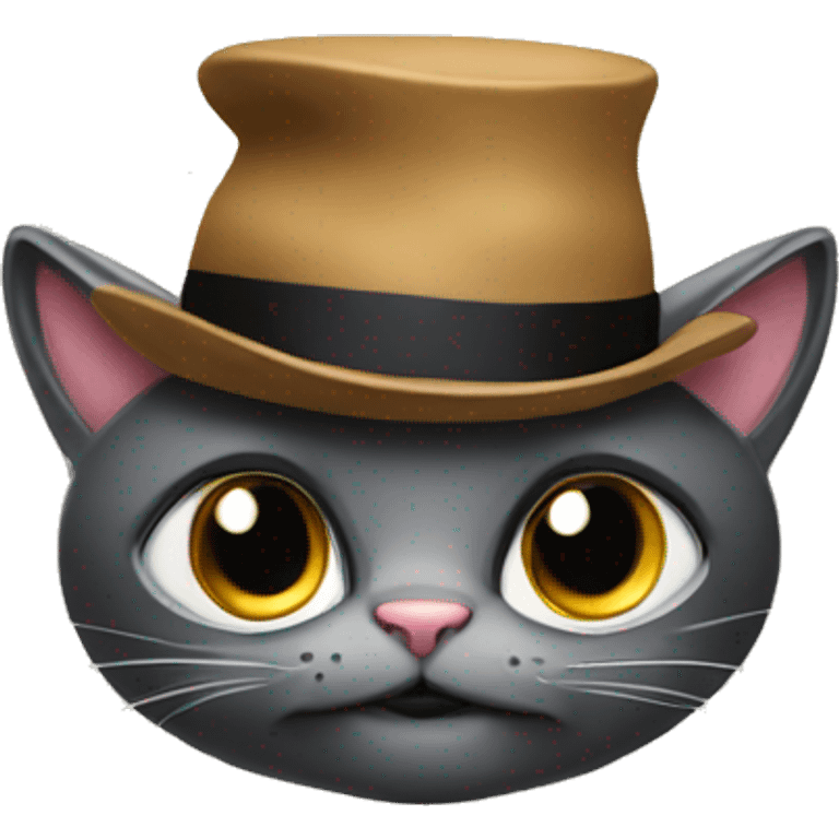 Create a cat with hat emoji