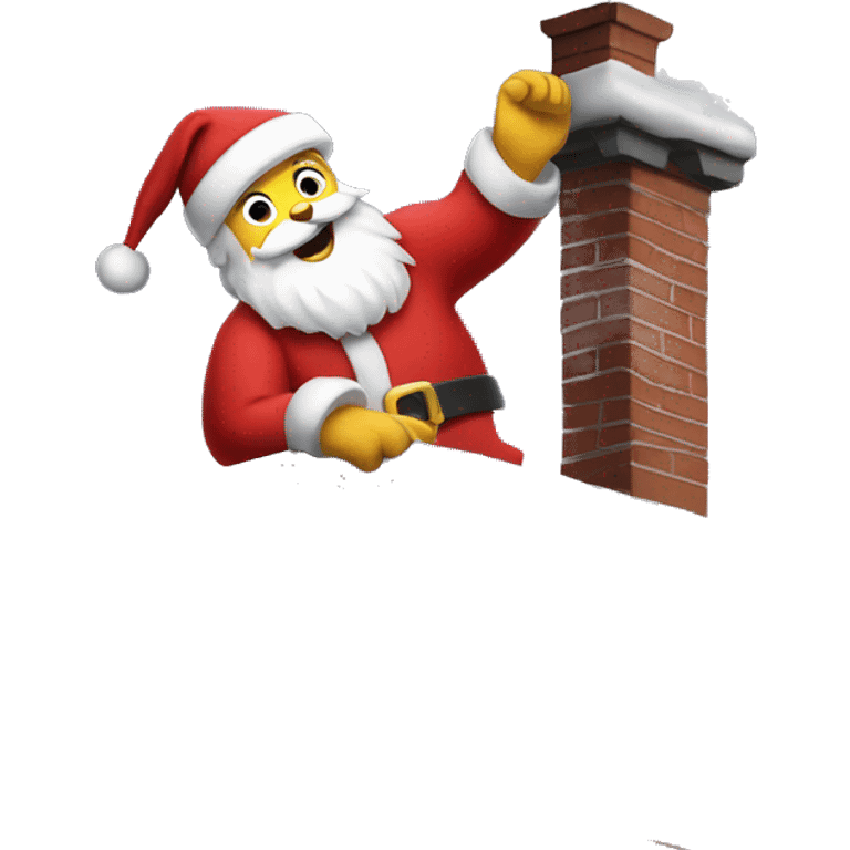 Santa coming down chimney  emoji