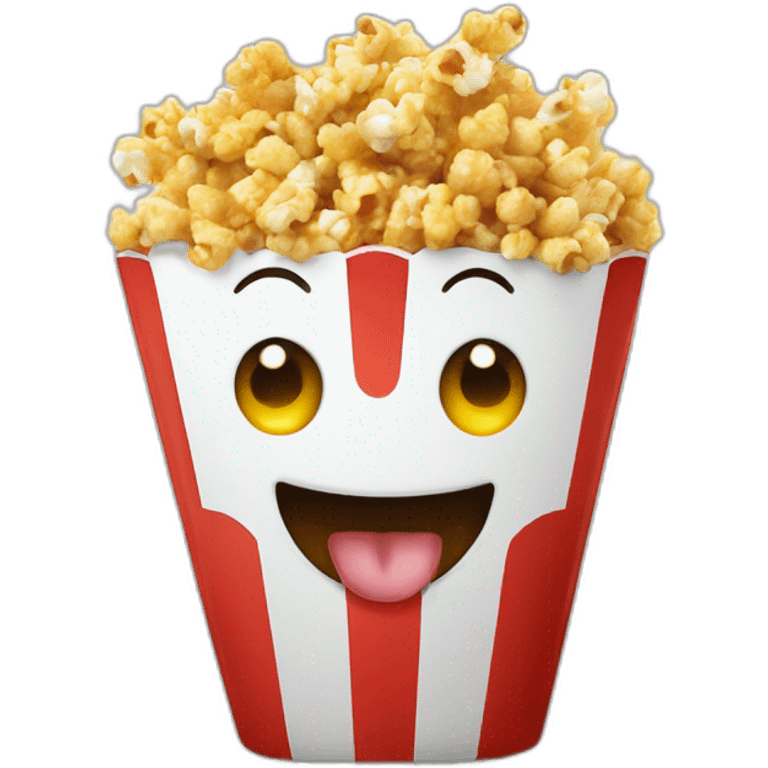 Pop corn smilling  emoji