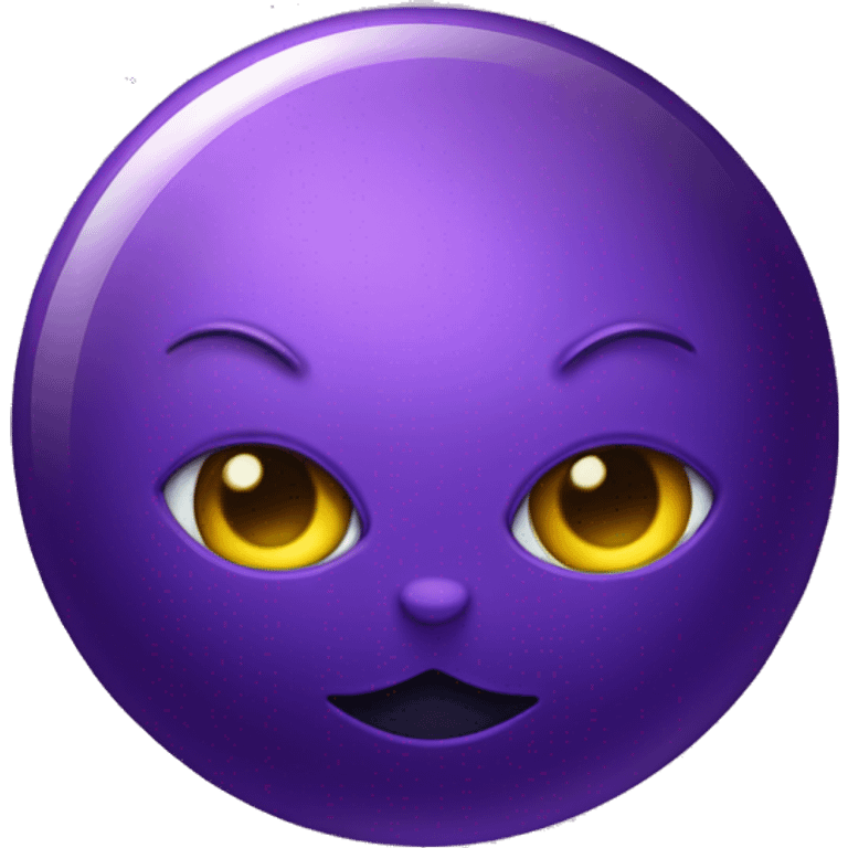 Purple sparkling Saturn planet with purple cat ears and no face  emoji