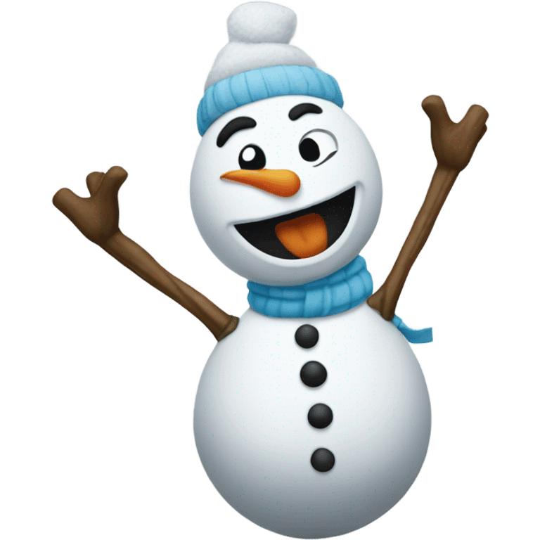 Snowman twerking emoji