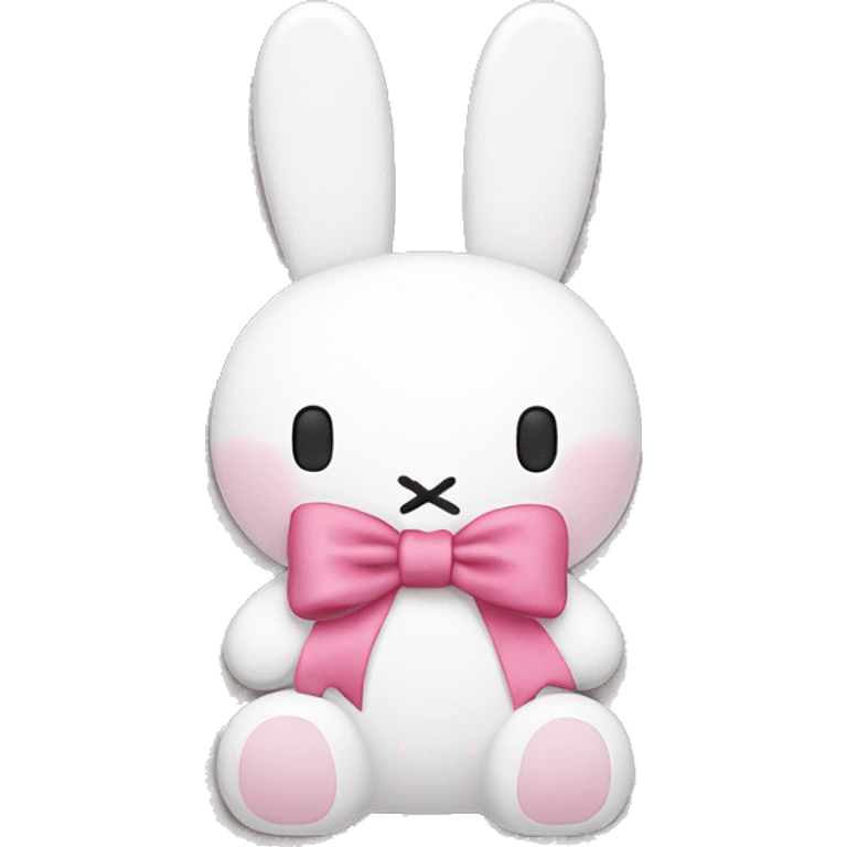 miffy with pink ribbon emoji