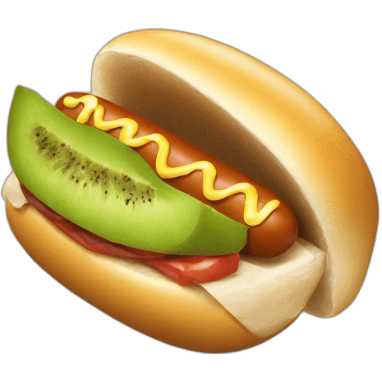 kiwi-hotdog-kiwi emoji