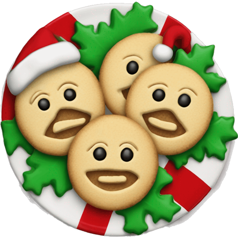 christmas sugar cookies on a plate emoji