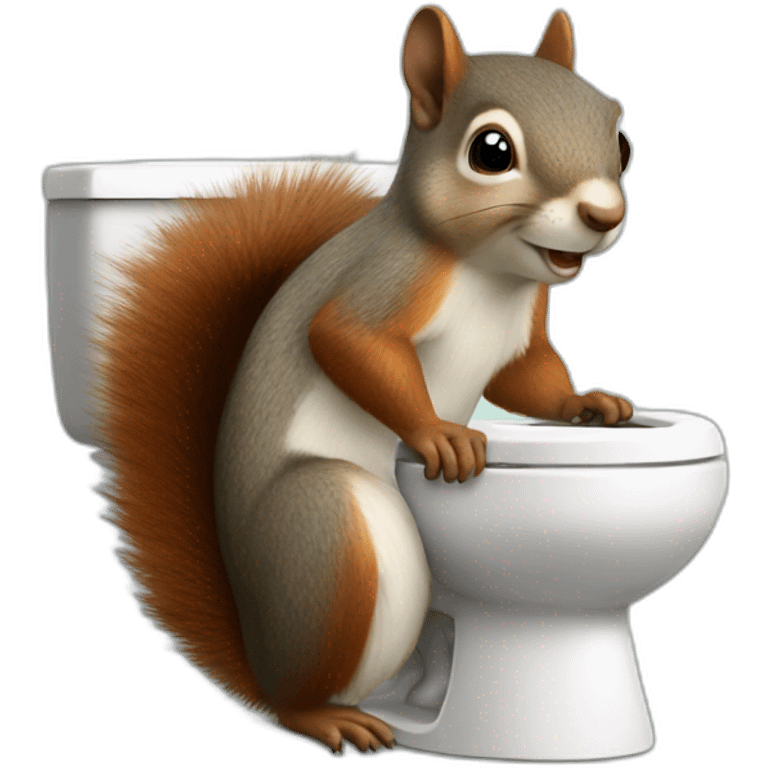 Squirrel on the toilet emoji