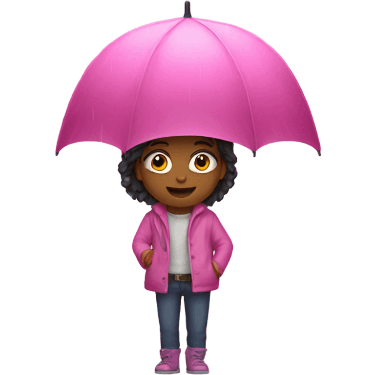 pink rain emoji