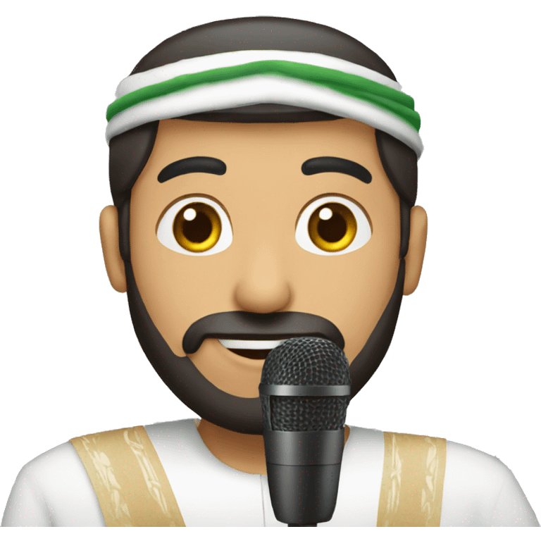 Saudi man talking in mic emoji