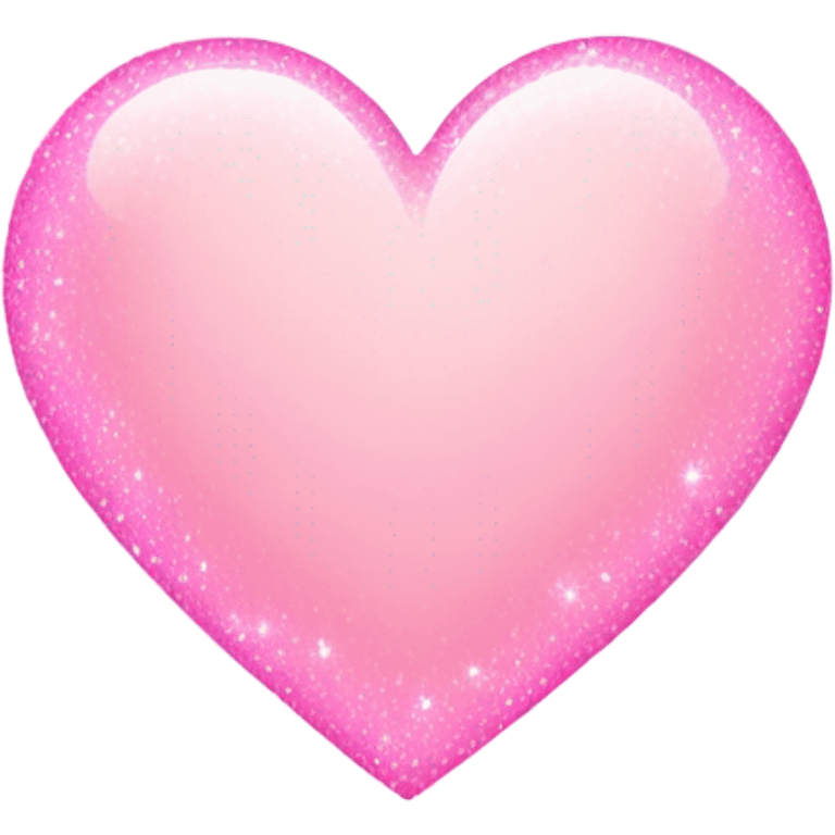 Light pink heart with sparkles surrounding emoji