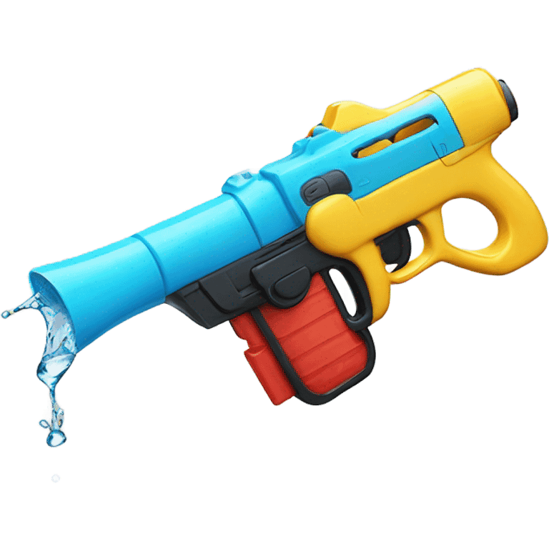 Emoji sticking water gun in mouth emoji