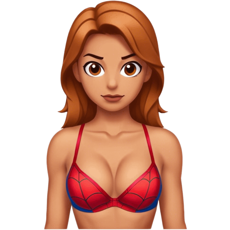 Spiderman wear bra emoji