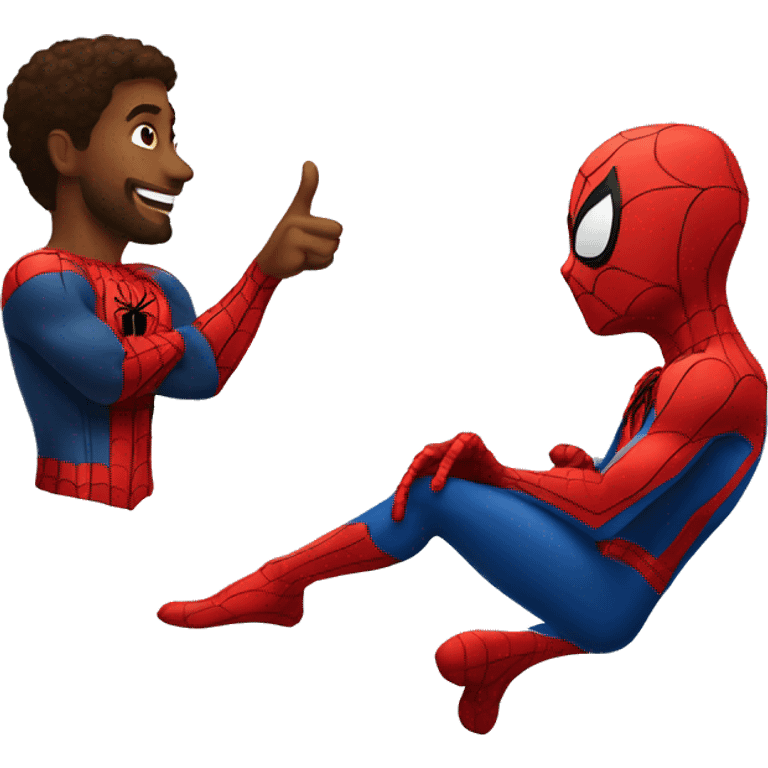 spiderman pointing at spiderman emoji