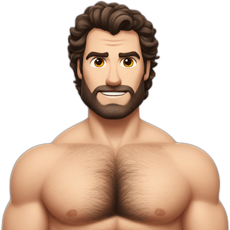 Henry Cavil hairy whole body men's health cover emoji