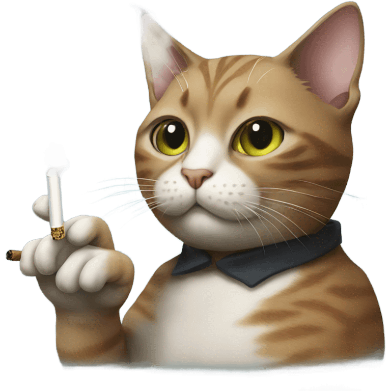 Cat smoking emoji