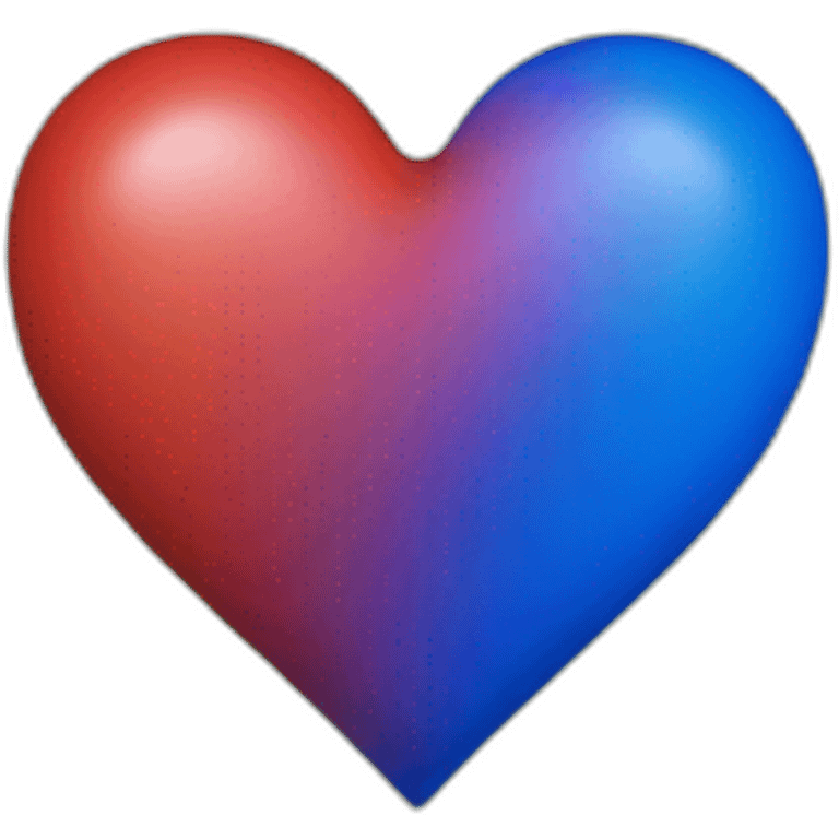 heart colored with blue red and green emoji