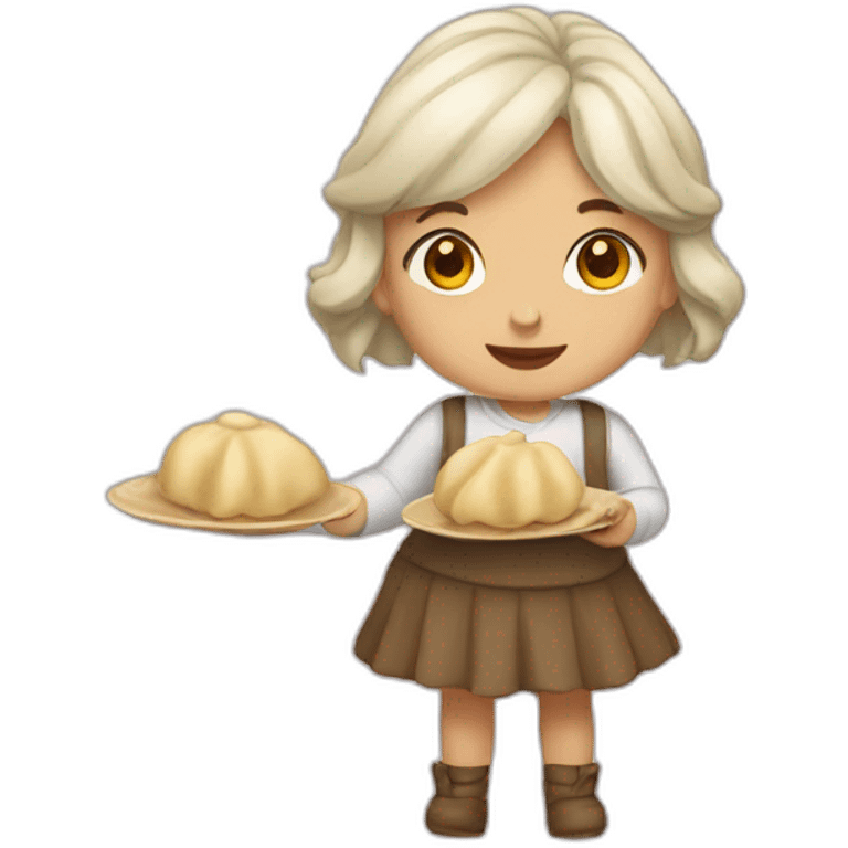 Girl with dumpling  emoji