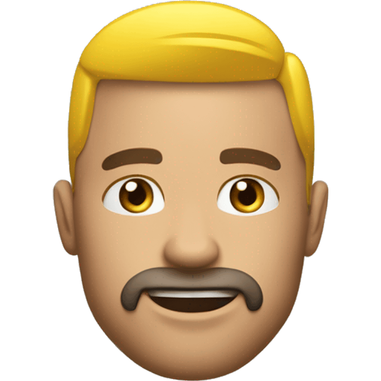 Hombre moreno con jockey amarillo haciendo el movimiento de cejas de dwayne jonhson emoji