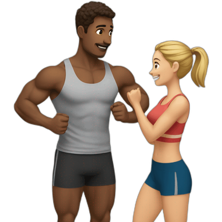 couple training together emoji