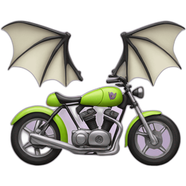 Bike with bat wings emoji