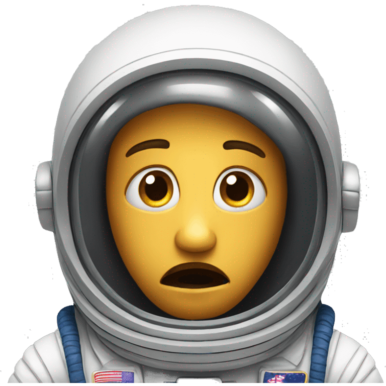 Scared astronaut  emoji