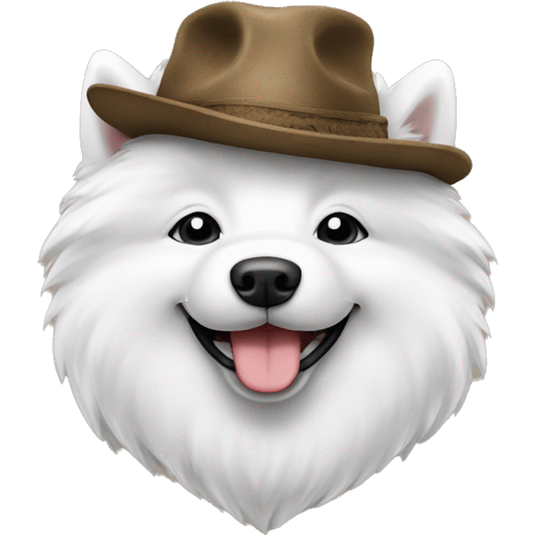 Samoyed with hat emoji