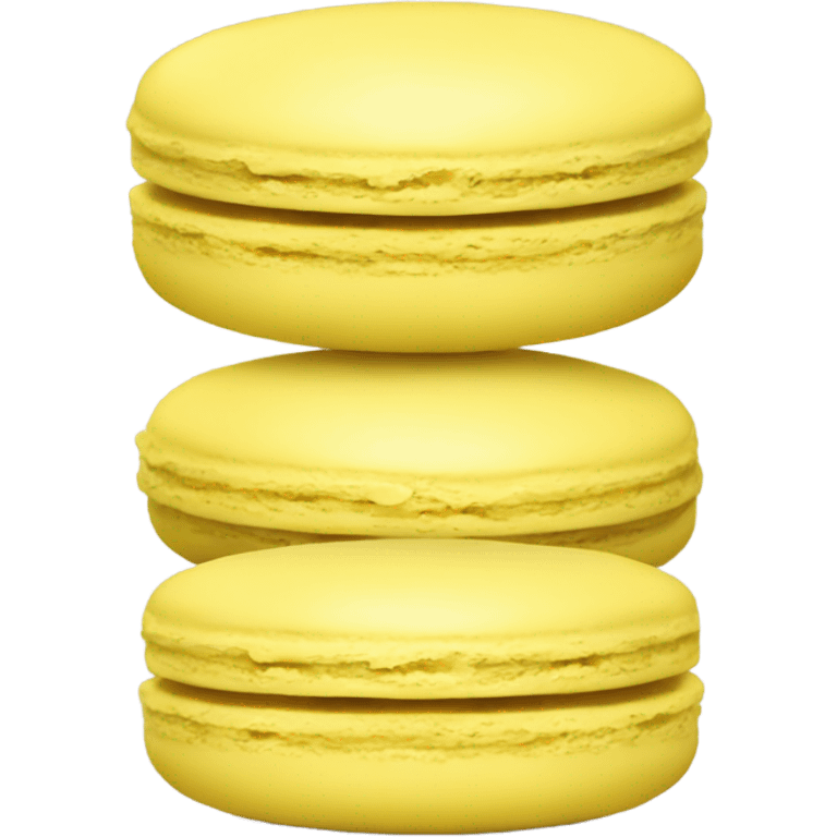 one yellow macaron  emoji