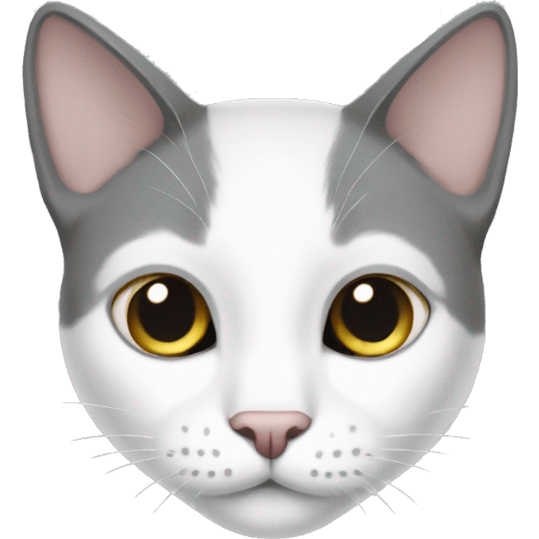 white and grey cat emoji