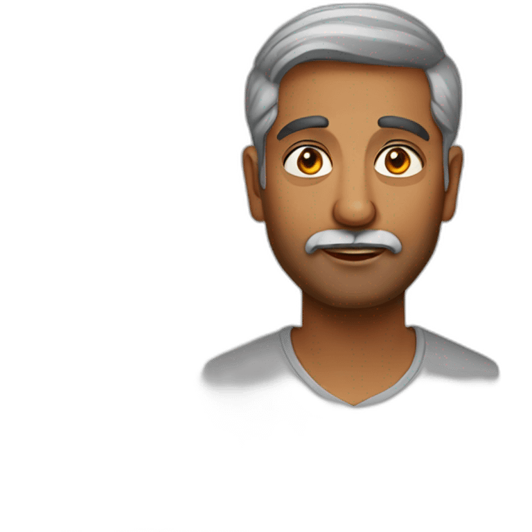 south indian man middle aged emoji