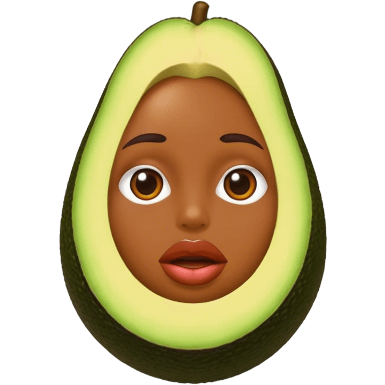 Aguacate con labios grandes  emoji