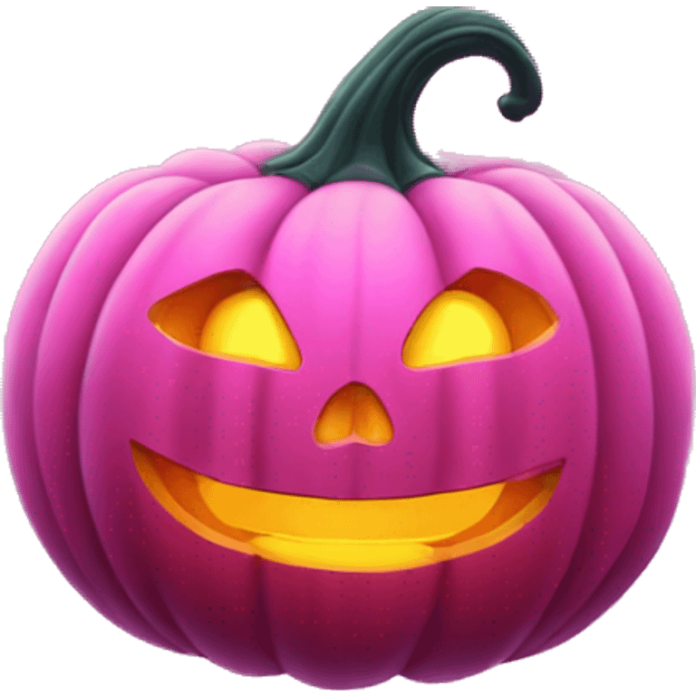 Pink glowing pumpkin  emoji