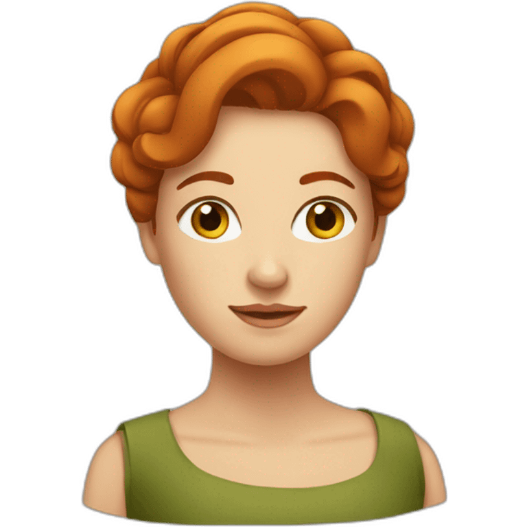 Femme rousse au carre emoji