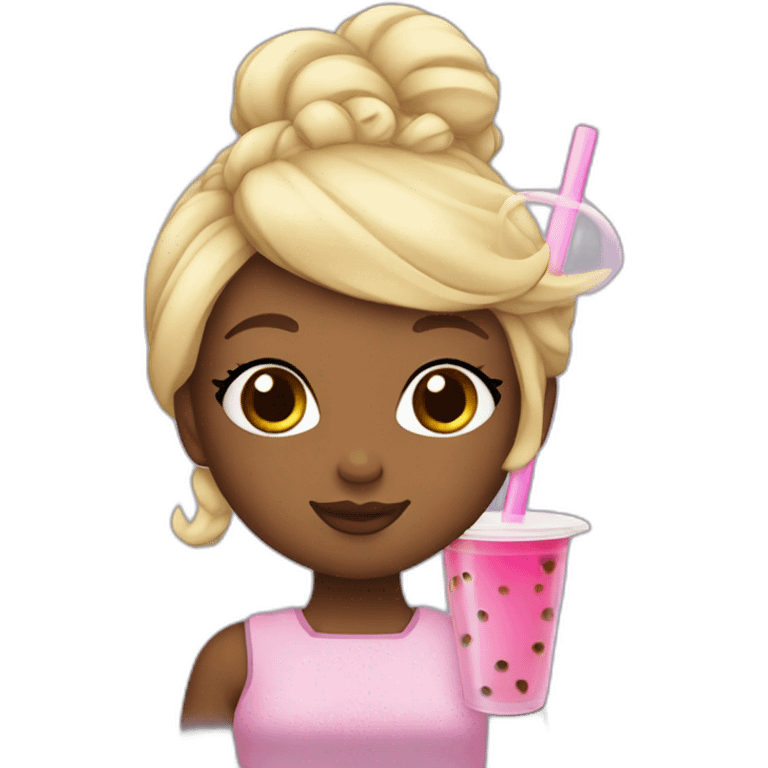 Princesse avec un bubble tea emoji